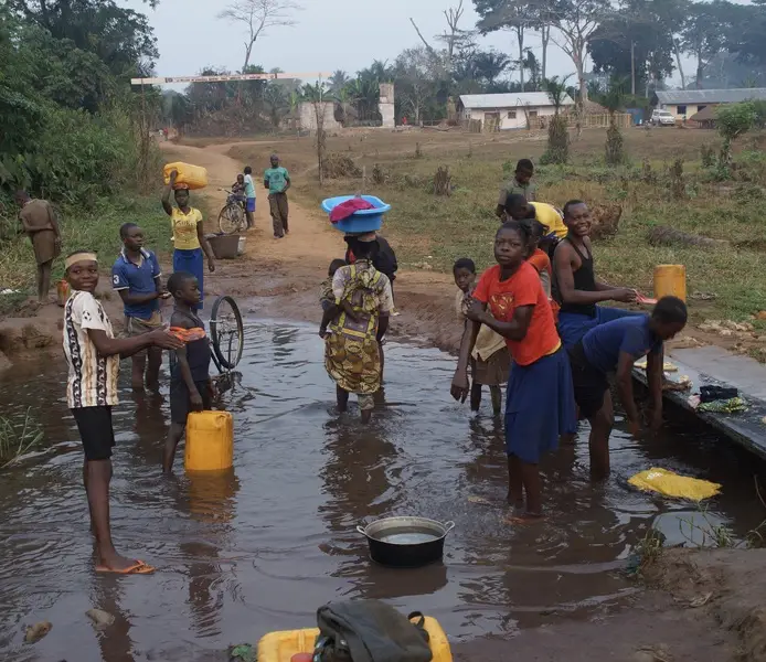 Pas d'accès à l'eau potable au village de Bongboka-Monéné en république démocratique du Congo en RDC